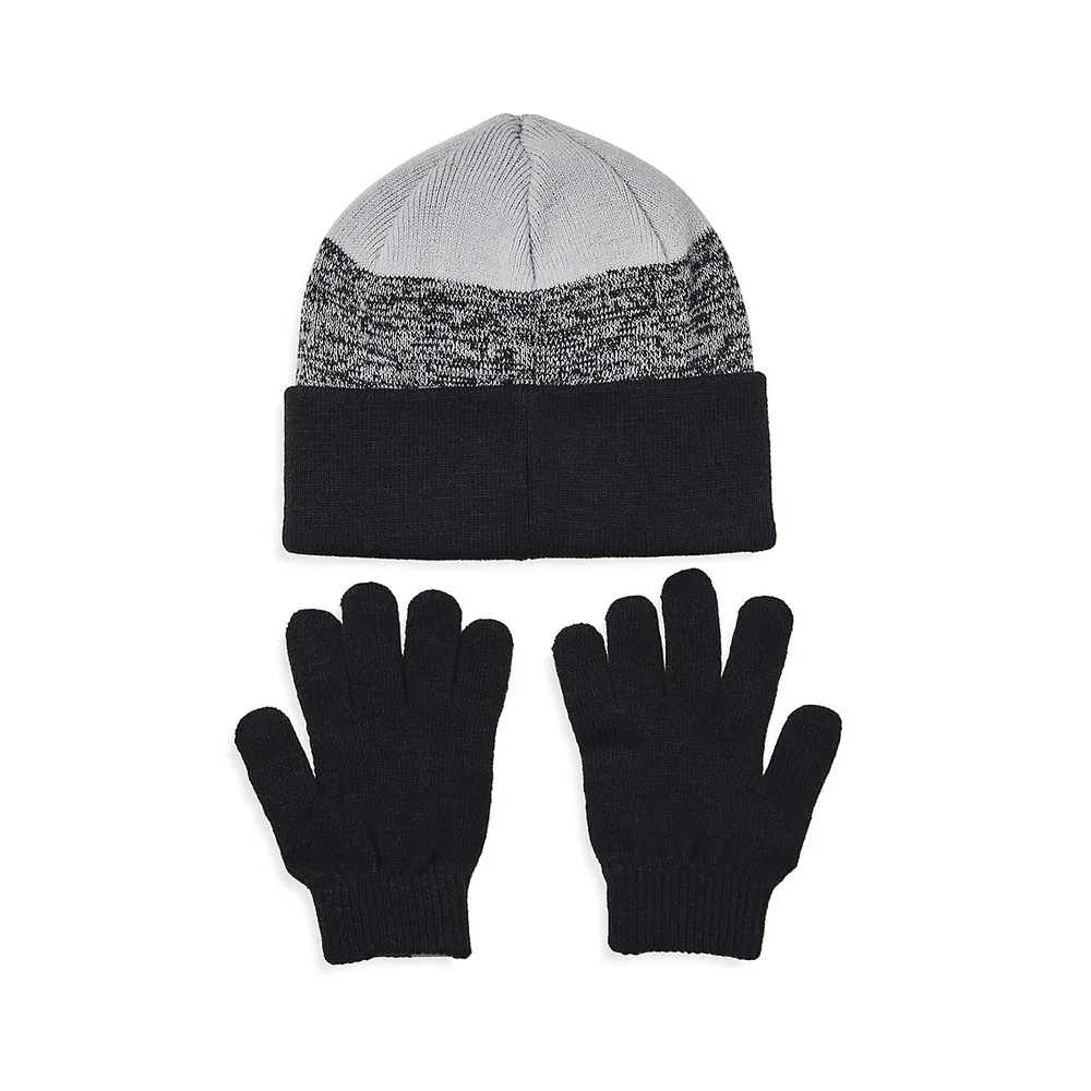 Kid's 2-Piece Toque & Gloves Knit Set