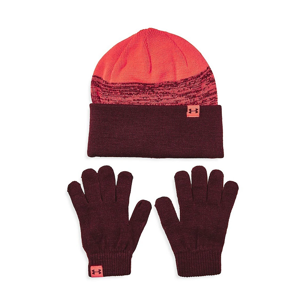 Kid's 2-Piece Toque & Gloves Knit Set