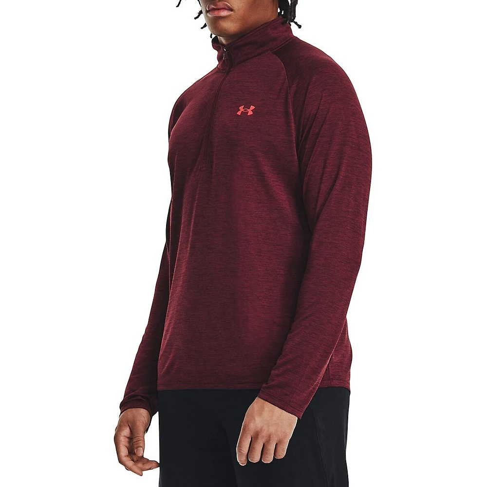 UA Tech Space-Dye Quarter-Zip Top