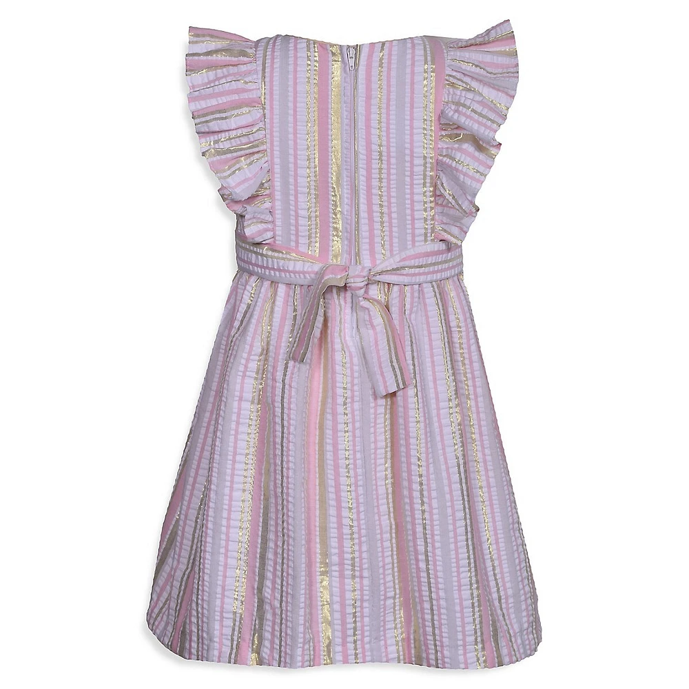 Little Girl's Striped Seersucker Dress