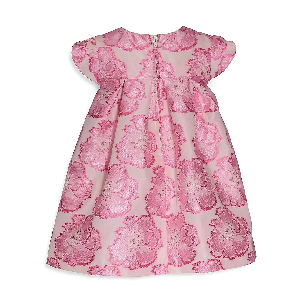 Baby Girl's Bow-Front Floral Party Dress