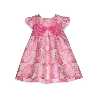 Baby Girl's Bow-Front Floral Party Dress