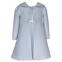 Little Girl's Novelty Knit 2-Piece Coat & Dress Set