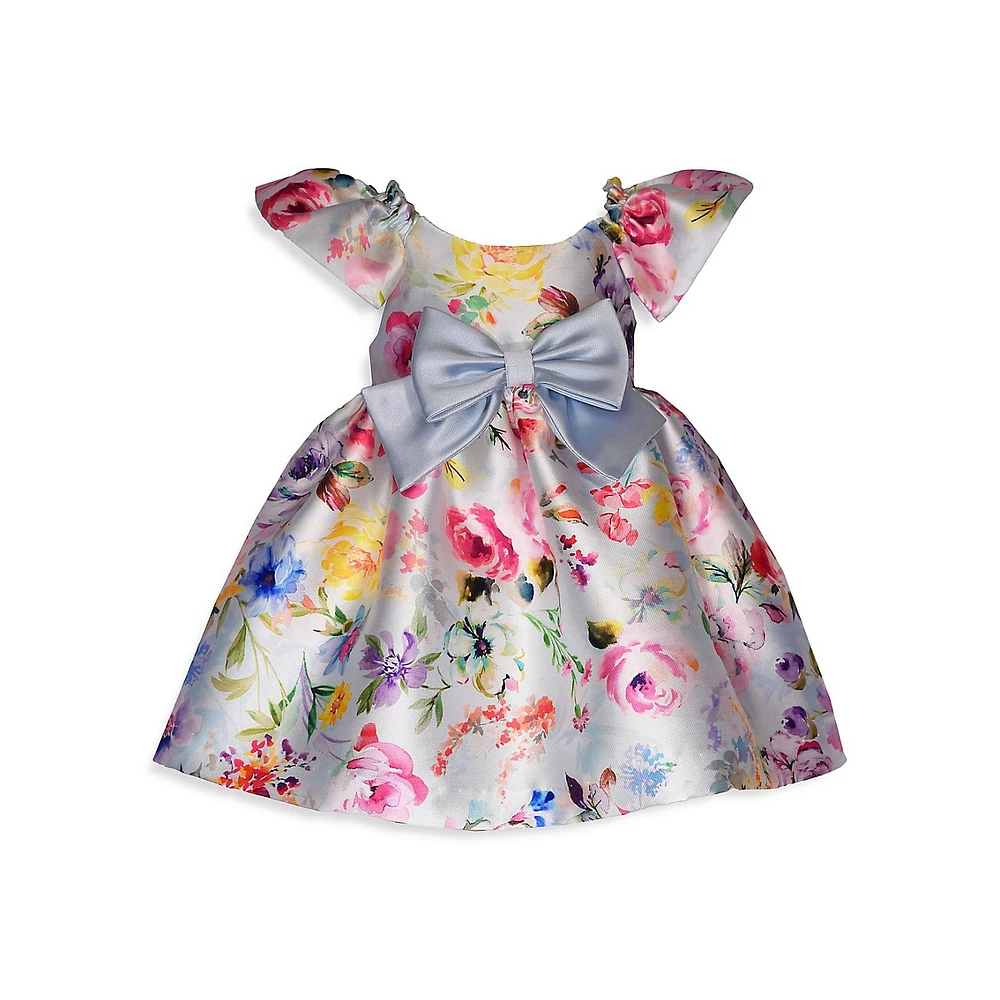 Baby Girl's Mikado Floral Dress & Bloomer Set