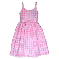 Little Girl's Ruffled Seersucker Check Dress