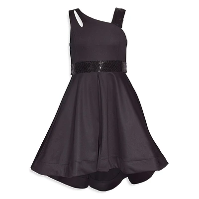 Girl's Cutout High-Low Skater Special Occasion Dress