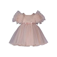 Baby Girl's Ruffle-Sleeve Mesh Tutu Dress