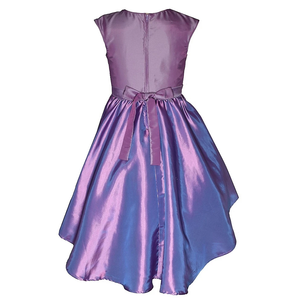 Girl's Sequin & Taffeta Party Dress