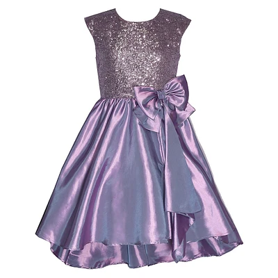 Robe de soirée à sequins et taffetas pour fille