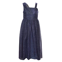 Girl's Grecian-Style Glitter Gown