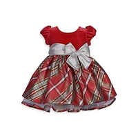 Baby Girl's 2-Piece Party Velvet & Taffeta Dress Bloomers Set