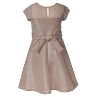 Girl's Bonded Glitter Skater Dress