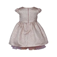 Baby Girl's Metallic Jacquard Dress & Bloomer Set