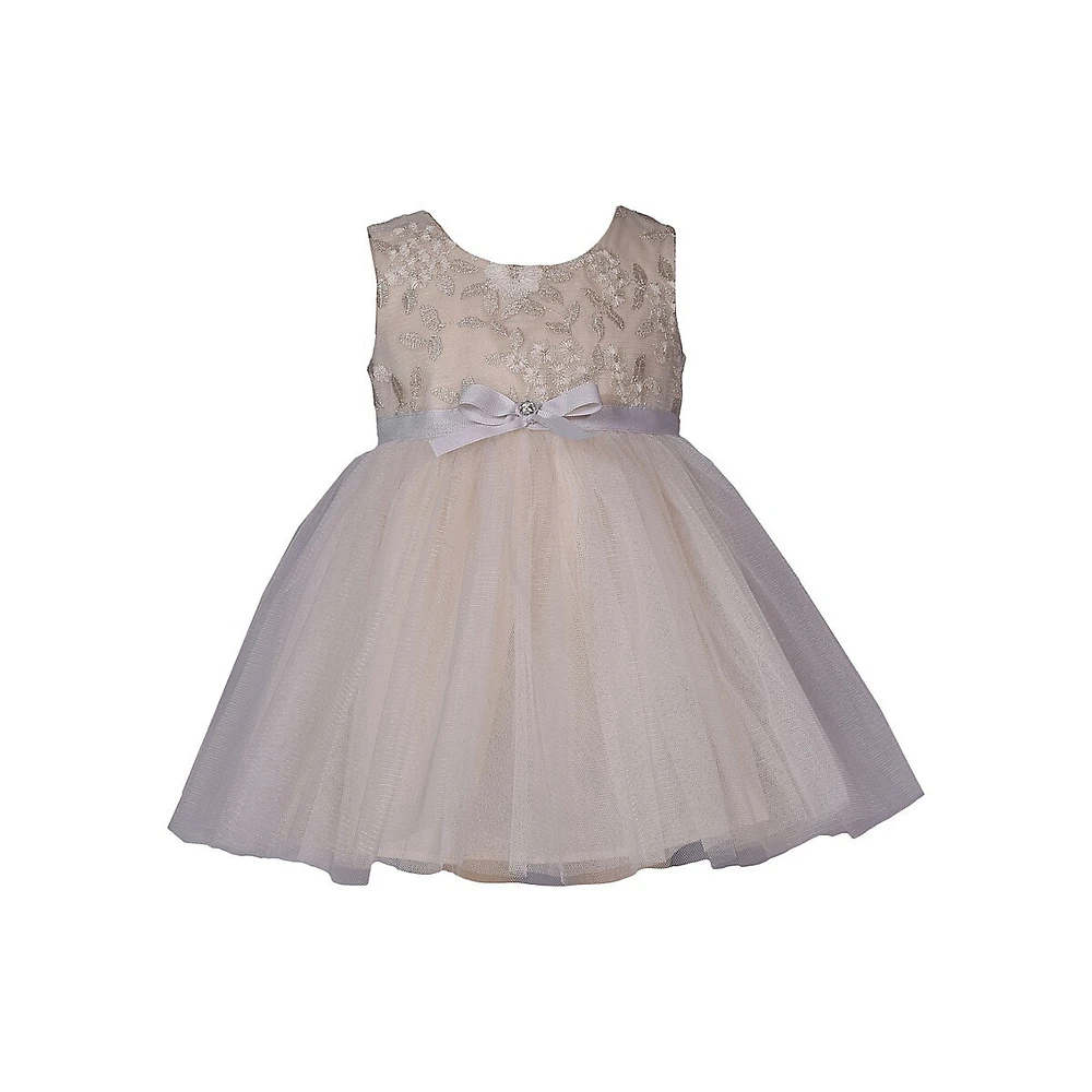 Baby Girl's Ballerina Dress & Faux Fur Jacket