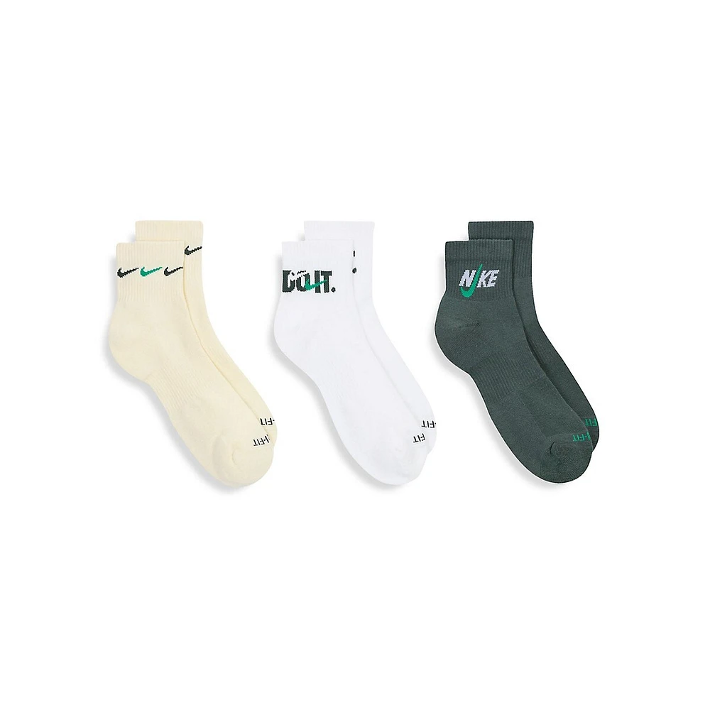 Men's 3-Pack Everyday Plus Cushioned Training Ankle Socks