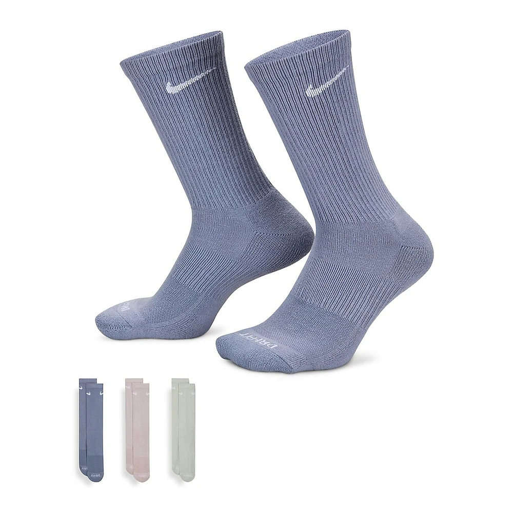 Men's 3-Pack Everyday Plus Cushioned Training Crew Socks