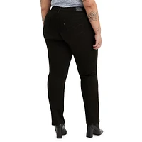 Plus 314 Shaping Straight Jeans Soft Black