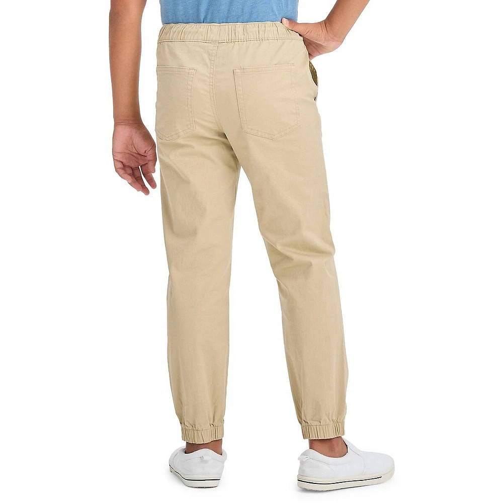 Boy's Stretch-Twill Jogger Pants