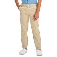 Boy's Stretch-Twill Jogger Pants