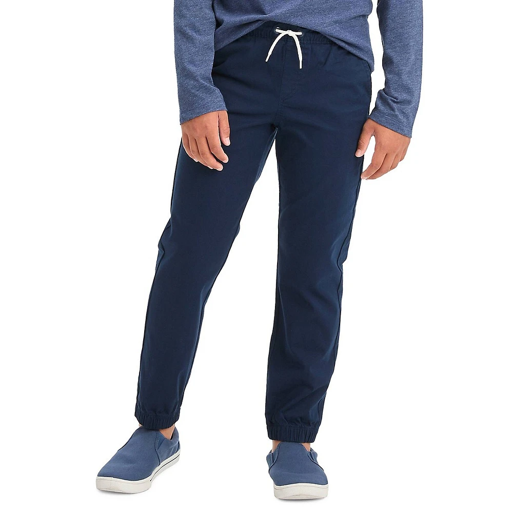 Boy's Stretch-Twill Jogger Pants