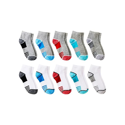 Lot de 10 paires chaussettes légères à rayures pour garçon