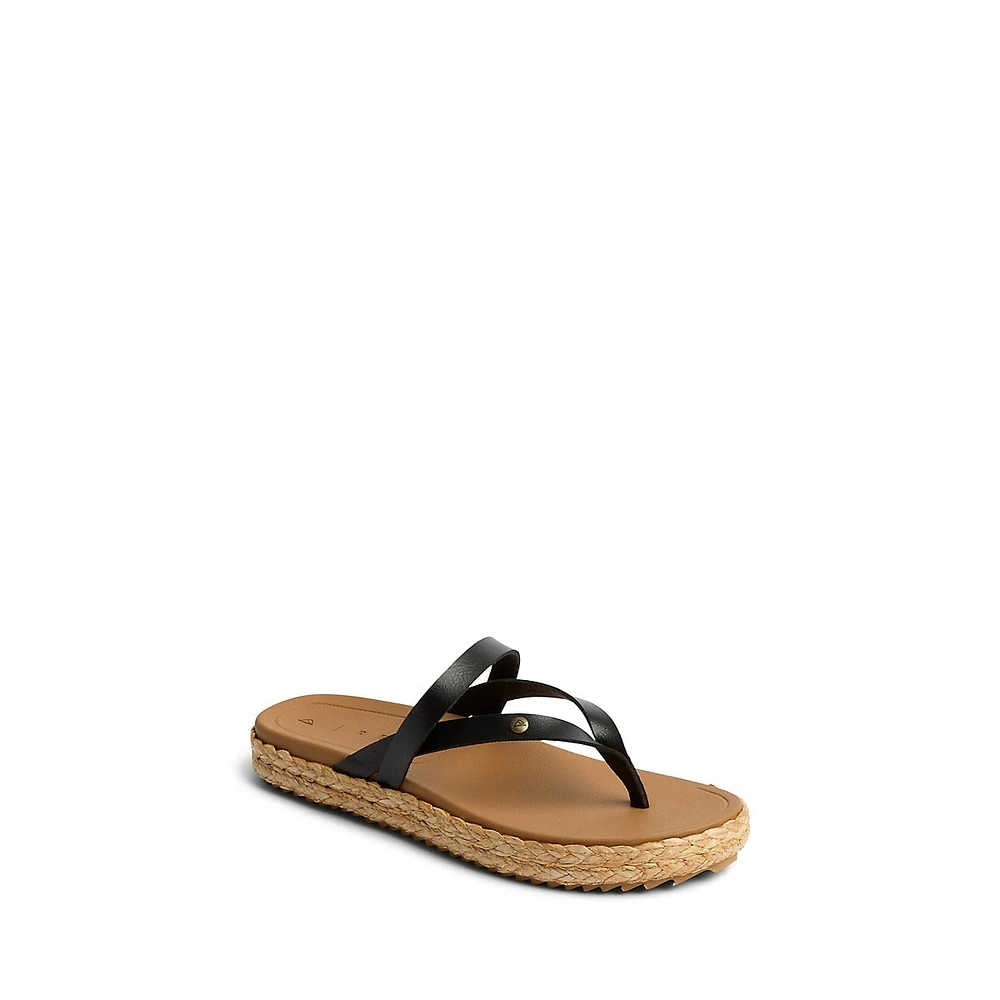 Women's Vista Carmen Vegan Leather Toe-Thong Sandals