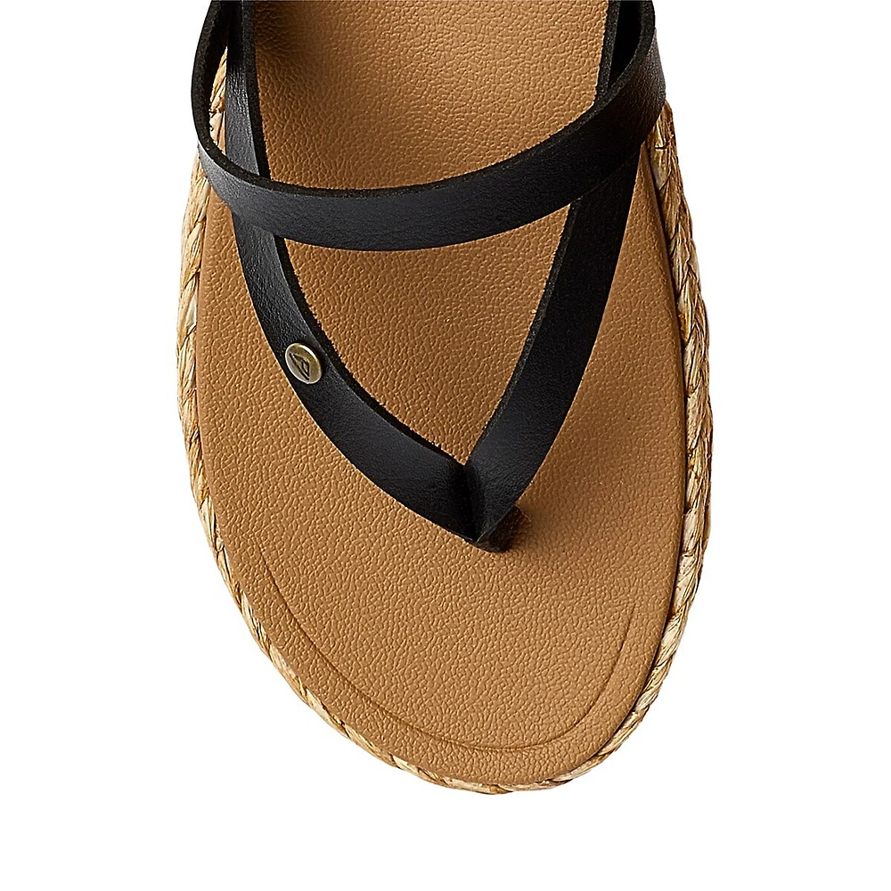 Women's Vista Carmen Vegan Leather Toe-Thong Sandals