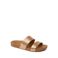 Women's Cushion Vista Metallic Slide Sandals