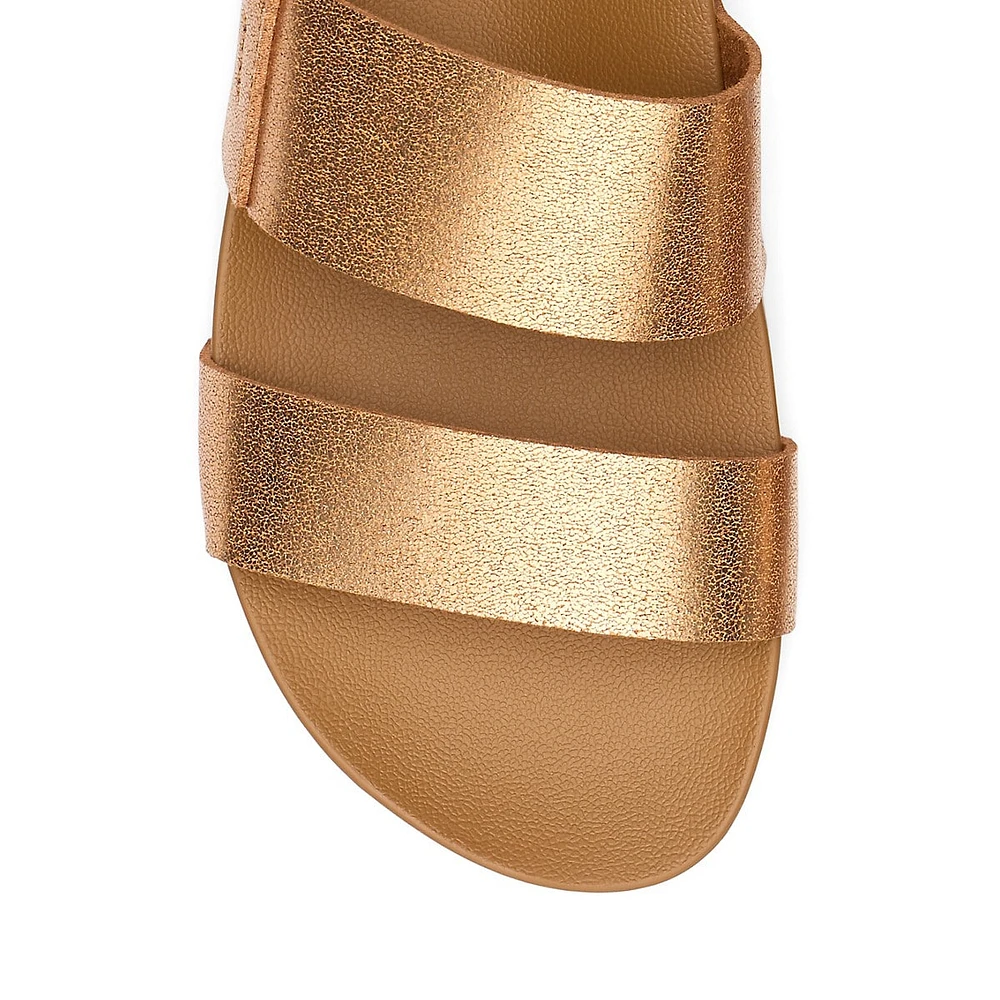 Women's Cushion Vista Metallic Slide Sandals