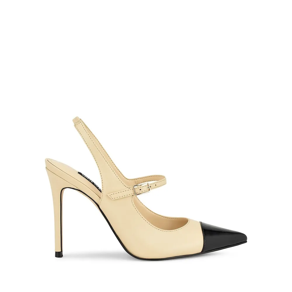 FINET Pointed Slingback Pumps