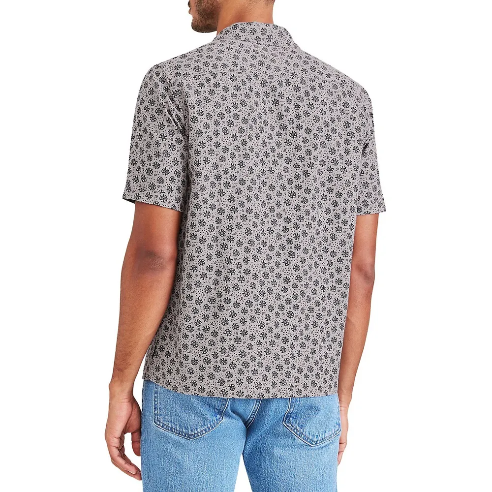 Linen-Cotton Camp Shirt