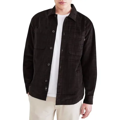 Relaxed-Fit Stretch Dobby Corduroy Overshirt