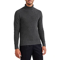 Cotton-Blend Turtleneck Sweater