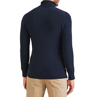 Cotton-Blend Turtleneck Sweater