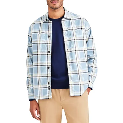 Relaxed-Fit Stretch Oxford Overshirt