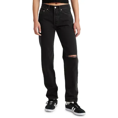 501 `81 High-Rise Tapered-Leg Jeans - Concrete Ice