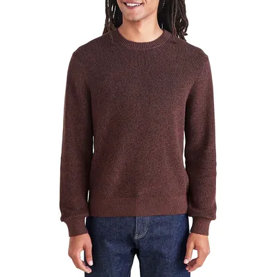 Crewneck Cotton-Blend Sweater