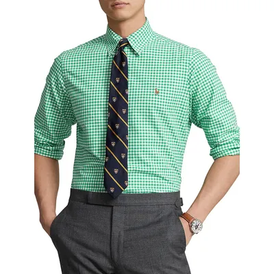 Classic-Fit Gingham Oxford Shirt