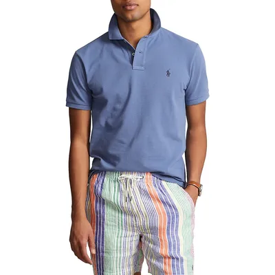 Custom Slim-Fit Mesh Polo Shirt