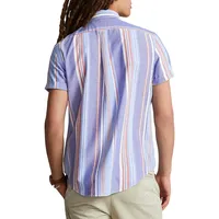 Classic-Fit Short-Sleeve Striped Oxford Shirt