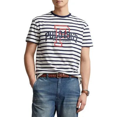 Classic-Fit Logo Striped Jersey T-Shirt