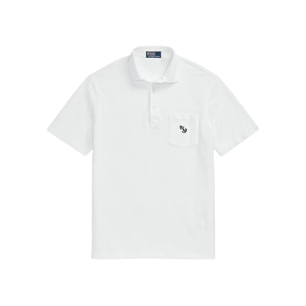 Classic Fit Anchor Mesh Polo Shirt