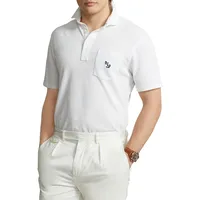 Classic Fit Anchor Mesh Polo Shirt