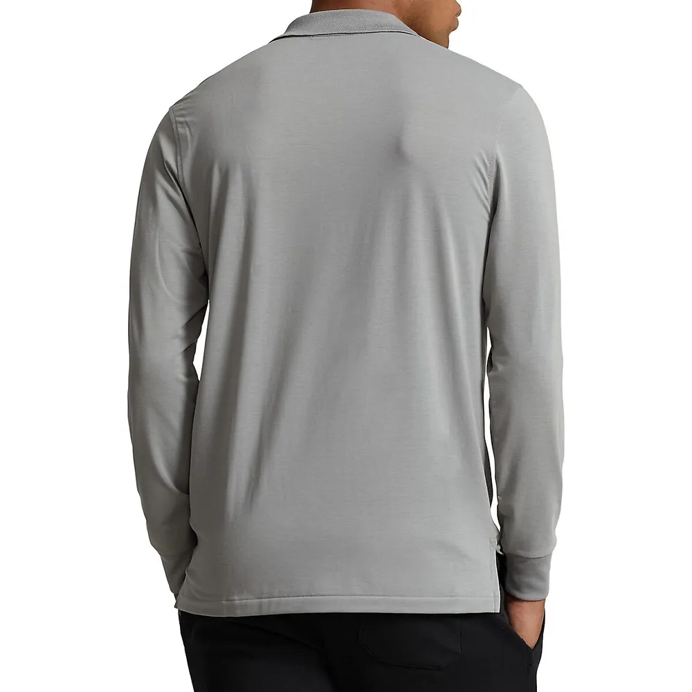 Performance Jersey Long-Sleeve Polo Shirt