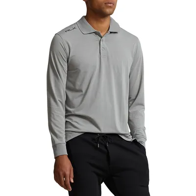 Performance Jersey Long-Sleeve Polo Shirt