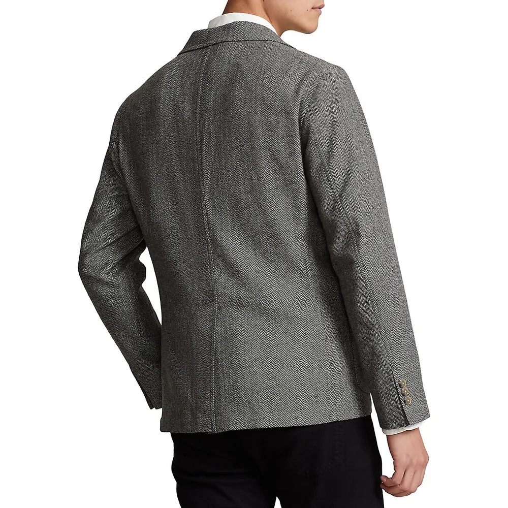 Modern-Fit Herringbone Sportcoat