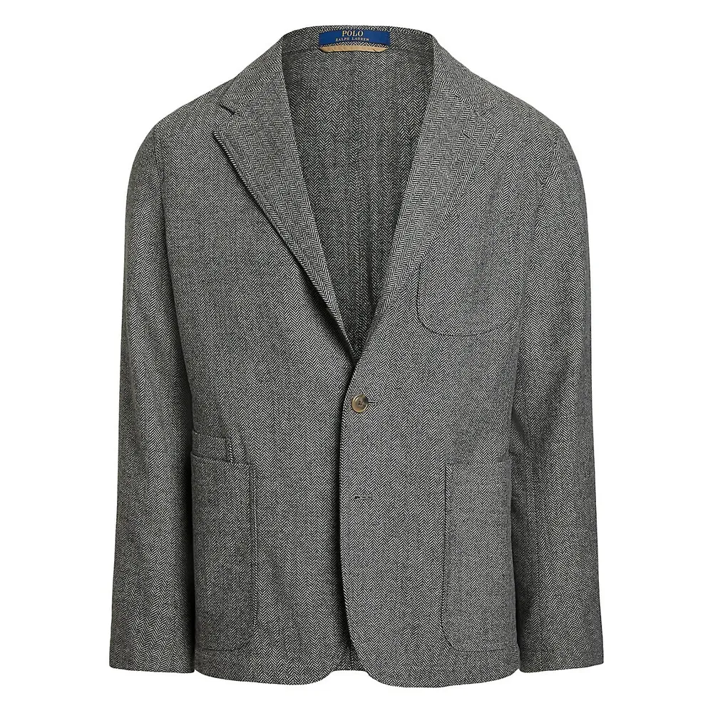 Modern-Fit Herringbone Sportcoat