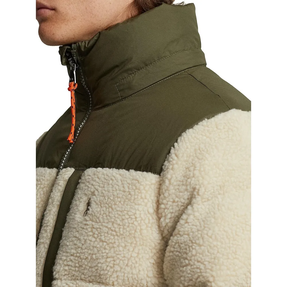 Hybrid Fleece & Ripstop Down-Blend Jacket