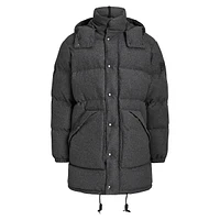 Water-Resistant Wool-Blend Down Jacket