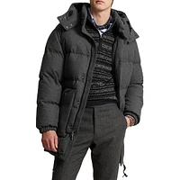 Water-Resistant Wool-Blend Down Jacket